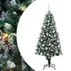 vidaXL С изкуствено коледно дърво с 300 LED светодиода Зелен 180 cm