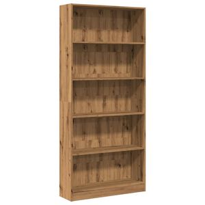 vidaXL Библиотека, дъб артизан, 80x24x176 см, инженерно дърво