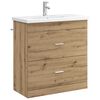 vidaXL Комплект мебели за баня Дъб артизан 81 x 40 x 84,5 см