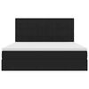 vidaXL Легло с място за съхранение и матрак Черно 180 x 200 cm Кадифе