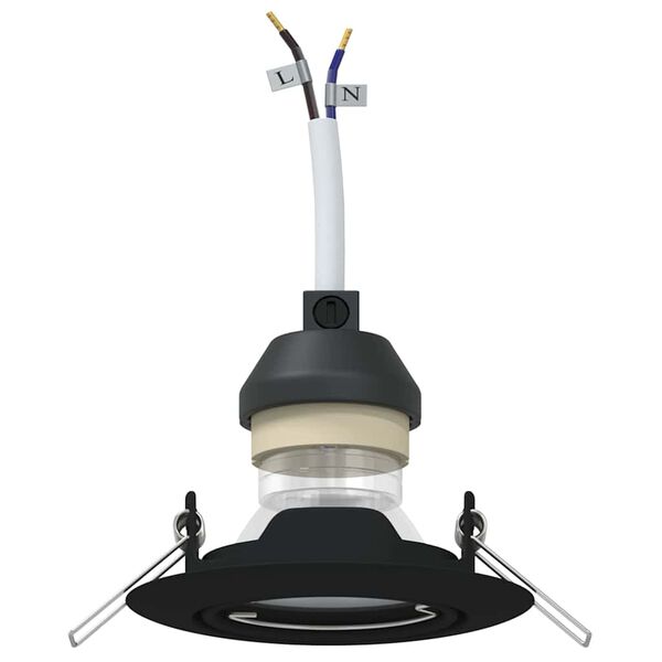 vidaXL Прожектор 6 pcs Черно 9 x 9 x 2.5 см Метал