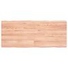 vidaXL Плот за маса светлокафяв 120x50x(2-4) см обработен масивен дъб