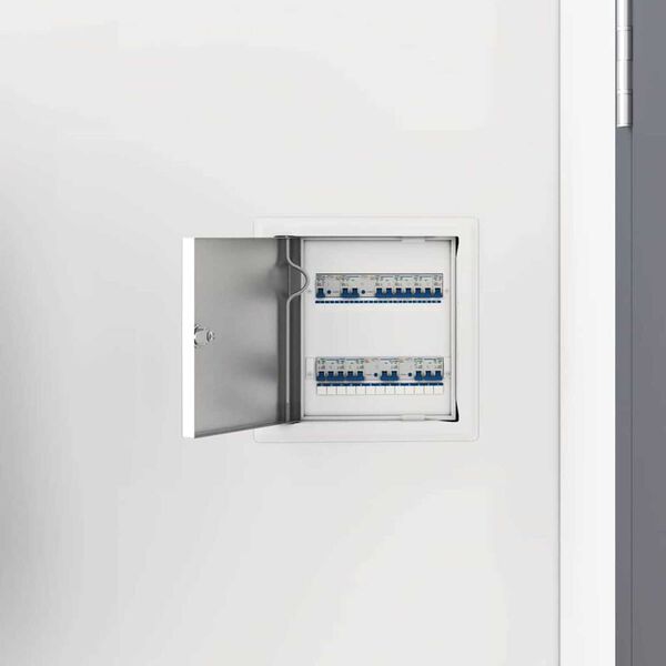 vidaXL Достъпен панел 2 pcs Бяло 23 x 23 x 3 см Стомана