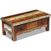 vidaXL Кафе маса с чекмеджета, регенерирано дърво масив, 90x45x35 cм