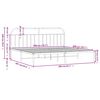 vidaXL Метална рамка за легло с горна табла, черна, 200x200 см
