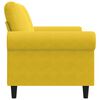 vidaXL 2-местен диван, жълт, 120 см, кадифе