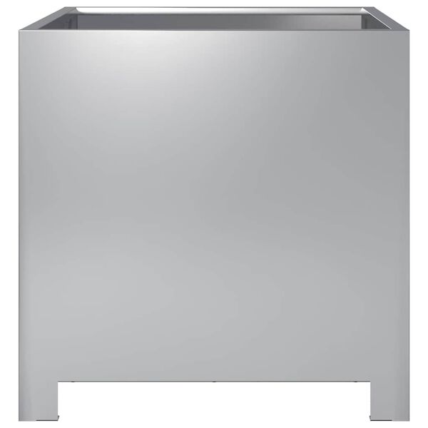 vidaXL Градинска кашпа, 40x40x40 см, поцинкована стомана