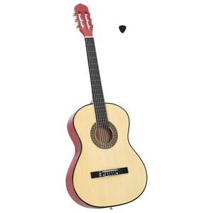 vidaXL Класическа китара за начинаещи, 4/4, 39", липово дърво