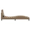 vidaXL Рамка за легло Viana с LED без матрак, капучино, 90x190 см