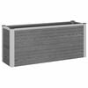 vidaXL Градинска повдигната леха Сиво 100 x 30 x 22 см WPC и алуминий