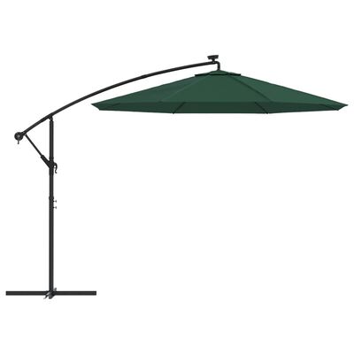 vidaXL Резервно покривало за чадър с чупещо рамо, зелено, 350 см