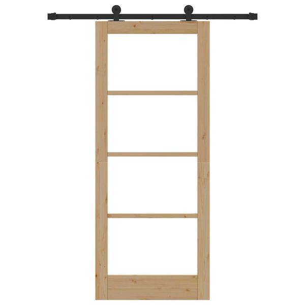 vidaXL Преплъзваща се врата ORKDAL Естествен 83 x 202 см