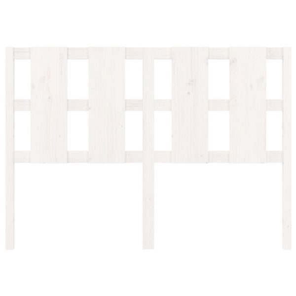 vidaXL Горна табла за легло, бяла, 145,5x4x100 см, бор масив