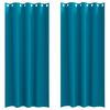 vidaXL Завеси за затъмняване с пръстени 2 бр. Тюркоаз 225 x 140 см