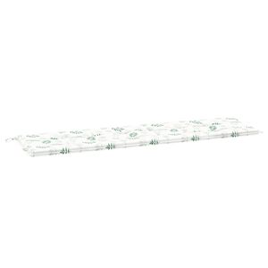 vidaXL Пад за пейка Оксфордска тъкан Дизайн с листа 180 x 50 x 3 cm