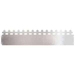 vidaXL Ограничители за тревни площи 10 pcs Сребрист 103 x 0,05 x 22 см