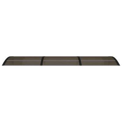 vidaXL Навес за врата, черен, 300x75 см, поликарбонат