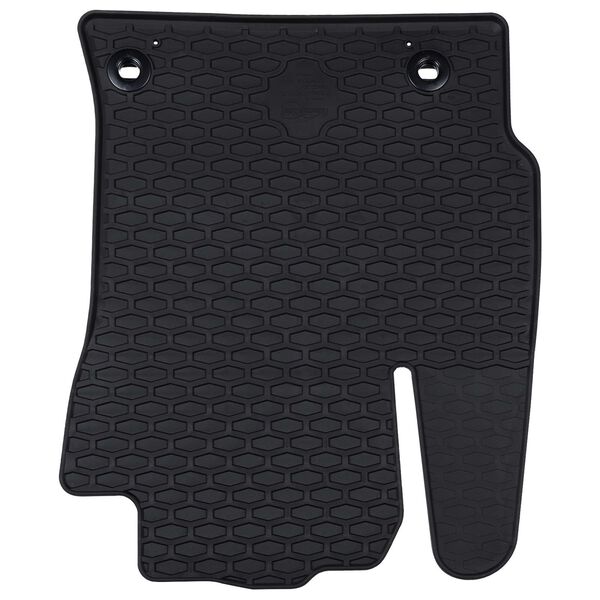 vidaXL Автомобилен килим 4 pcs Черно Каучук