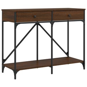 vidaXL Конзолна маса, кафяв дъб, 100x39x78,5 см, инженерно дърво