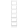 vidaXL Библиотека/разделител за стая, бял гланц, 40x30x198 см
