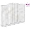 vidaXL Габионни кошници арка 10 бр 300x50x220/240см поцинковано желязо