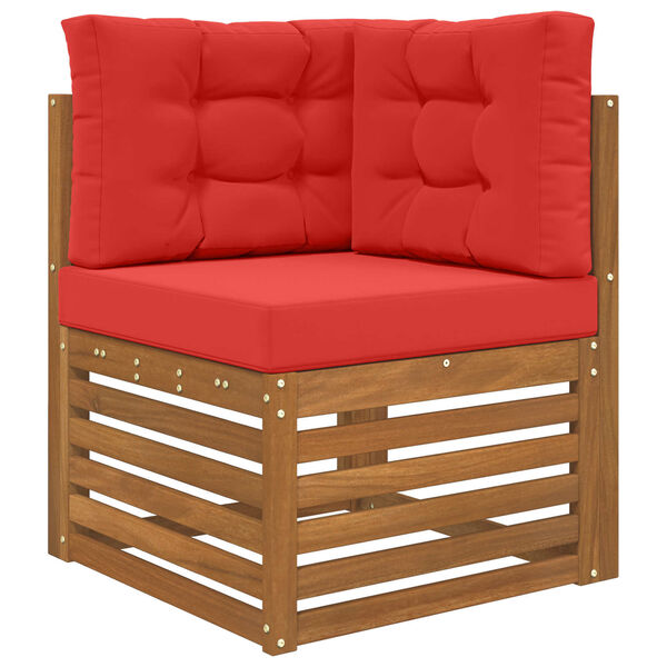 vidaXL Възглавница за диван на открито 3 pcs Червено Полиестер