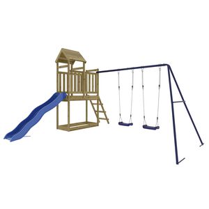 vidaXL Комбинирано детско съоръжение за игра, импрегниран бор