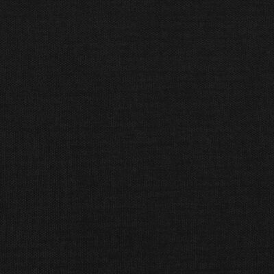 vidaXL LED горна табла за легло, черна, 144x7x118/128 см, плат