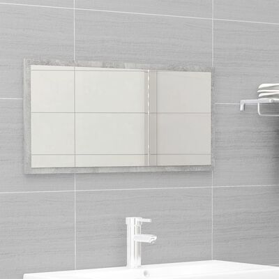 vidaXL Комплект мебели за баня от 2 части, бетонно сив, ПДЧ