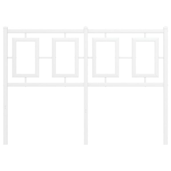 vidaXL Метална табла за глава, бяла, 120 см