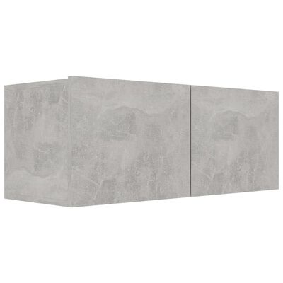 vidaXL Комплект ТВ шкафове от 8 части, бетонно сив, инженерно дърво