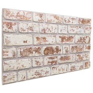 vidaXL Стенни панели 10 pcs Червено и бяло 100 x 50 cm EPS пяна