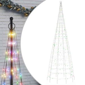 vidaXL LED коледна елха 550 LED цветни 300 см