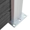 vidaXL Комплект оградни панели, WPC, 353x146 см, черен
