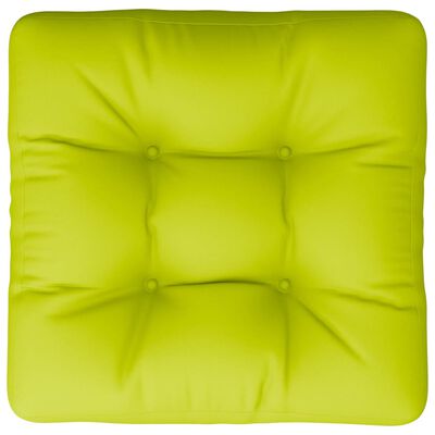 vidaXL Палетна възглавница, яркозелена, 60x60x12 см, текстил