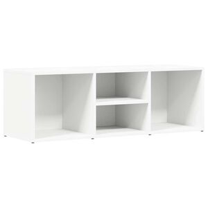 vidaXL Пейка за съхранение на обувки бяла 102x35x35 см инженерно дърво