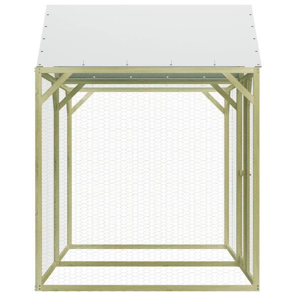 vidaXL Клетка за пилета, 3x1,5x2 м, импрегниран бор