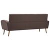 vidaXL 3-местен диван, текстил, кафяв
