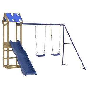 vidaXL Комбинирано детско съоръжение за игра, импрегниран бор