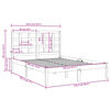 vidaXL Рамка за легло, бяла, дърво масив, 120x190 см, Small Double