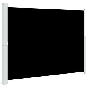 vidaXL Прибираща се дворна странична тента, 220x314 см, черна