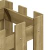 vidaXL Градинска кашпа с дизайн на ограда 30x30x30 см импрегниран бор