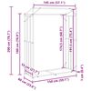 vidaxL Стойка за дърва за огрев с дъждобран, 150x60x200 см