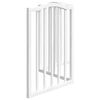 vidaXL Сгъваема преграда за кучета 3 панела бял 150 см тополово дърво