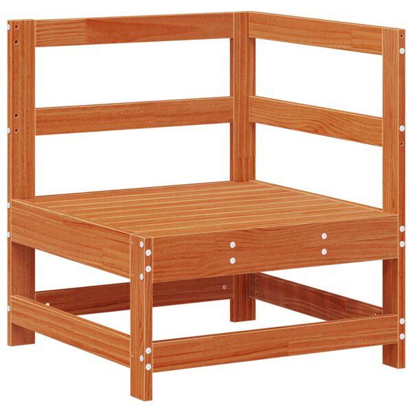 vidaXL Комплект за почивка в градина 8 pcs Восъчен Кафяв