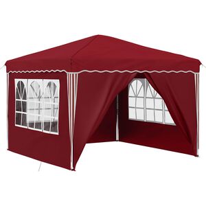 vidaXL Поп-ъп парти палатка 288 x 288 x 245 см Бургундско червен