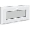 vidaXL Прозорец за мазе RISOR 80 x 40 cm PVC и стъкло Антрацит