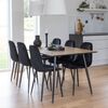 Venture Home Трапезни столове Polar 2 бр кадифе с шевове черни