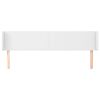 vidaXL Горна табла за легло, Бяла, 163x16x78/88 см, изкуствена кожа