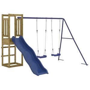 vidaXL Комбинирано детско съоръжение за игра, импрегниран бор